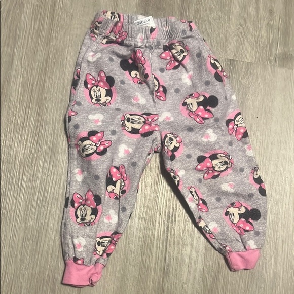 Disney Minnie Mouse Gray and Pink Baby Pants - Picture 1 of 1
